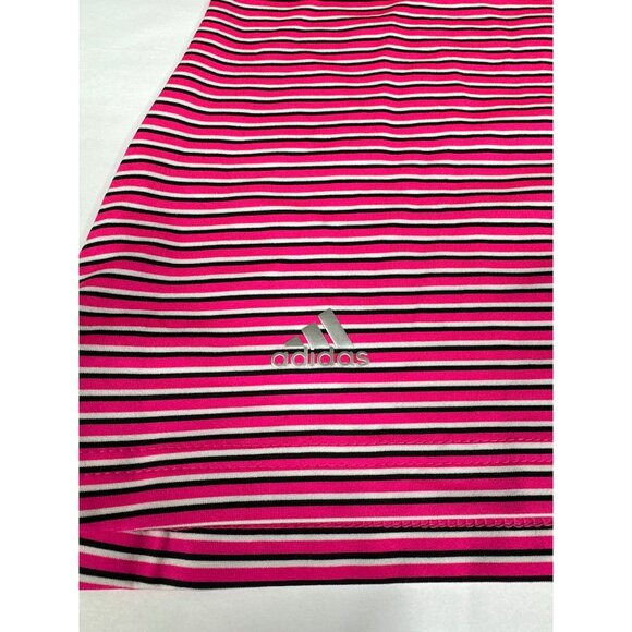 Adidas Womens Small Pink Sleeveless V Neck Stripe Golf Top Eagle Mountain New - Picture 5 of 9
